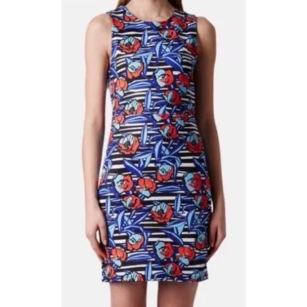 Topshop “Flower Slice” Print Jersey Body-Con Dress